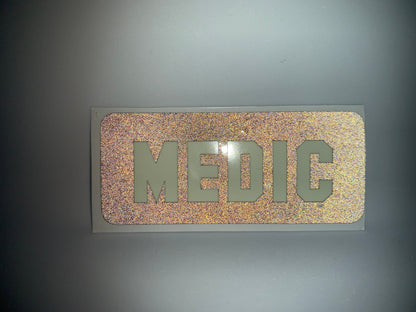 MEDIC REFLECTIVE GLOW IN THE DARK HELMET DECAL
