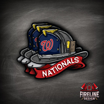 MLB Fire Helmet Sticker - 3 PACK