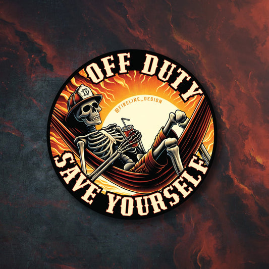 Off Duty, Save Yourself Sticker - 3 Pack