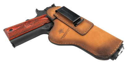 The Defender Leather IWB Holster - Fits All 1911 Style Handguns - Lifetime Warranty - Made in USA