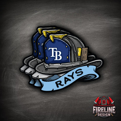 MLB Fire Helmet Sticker - 3 PACK