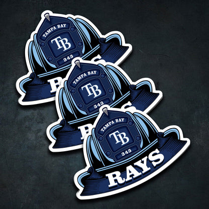 MLB (AMERICAN LEAGUE) Fire Helmet Sticker - 3 PACK