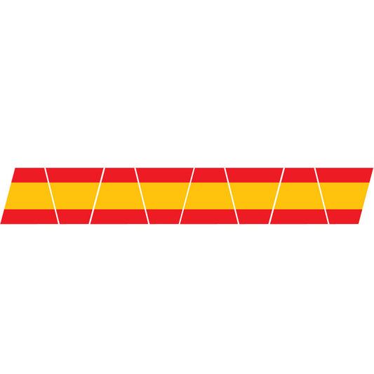 RED/GOLD TRIPLE STRIPE REFLECTIVE HELMET (TET) TETRAHEDRON 8 PACK