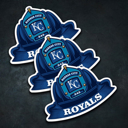 MLB (AMERICAN LEAGUE) Fire Helmet Sticker - 3 PACK