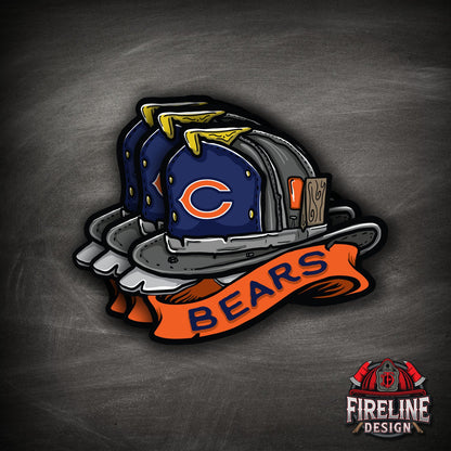 NFL Fire Helmet Sticker - 3 PACK