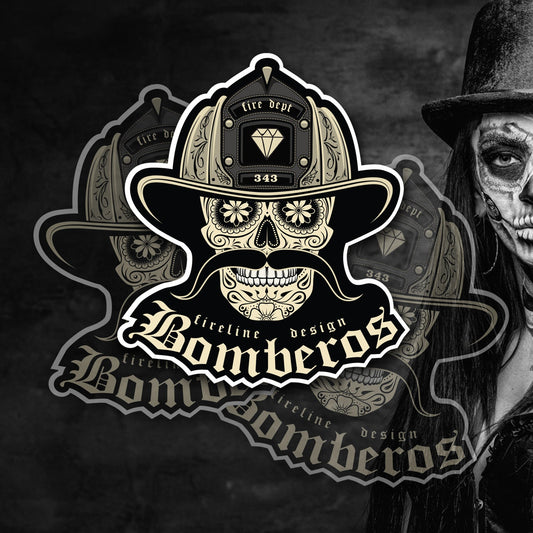 BOMBEROS Sugar Skull Sticker - 3 Pack