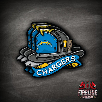 NFL Fire Helmet Sticker - 3 PACK