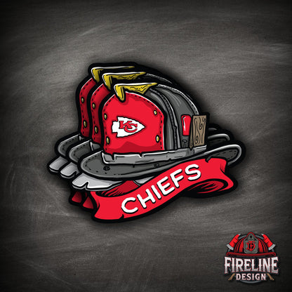 NFL Fire Helmet Sticker - 3 PACK