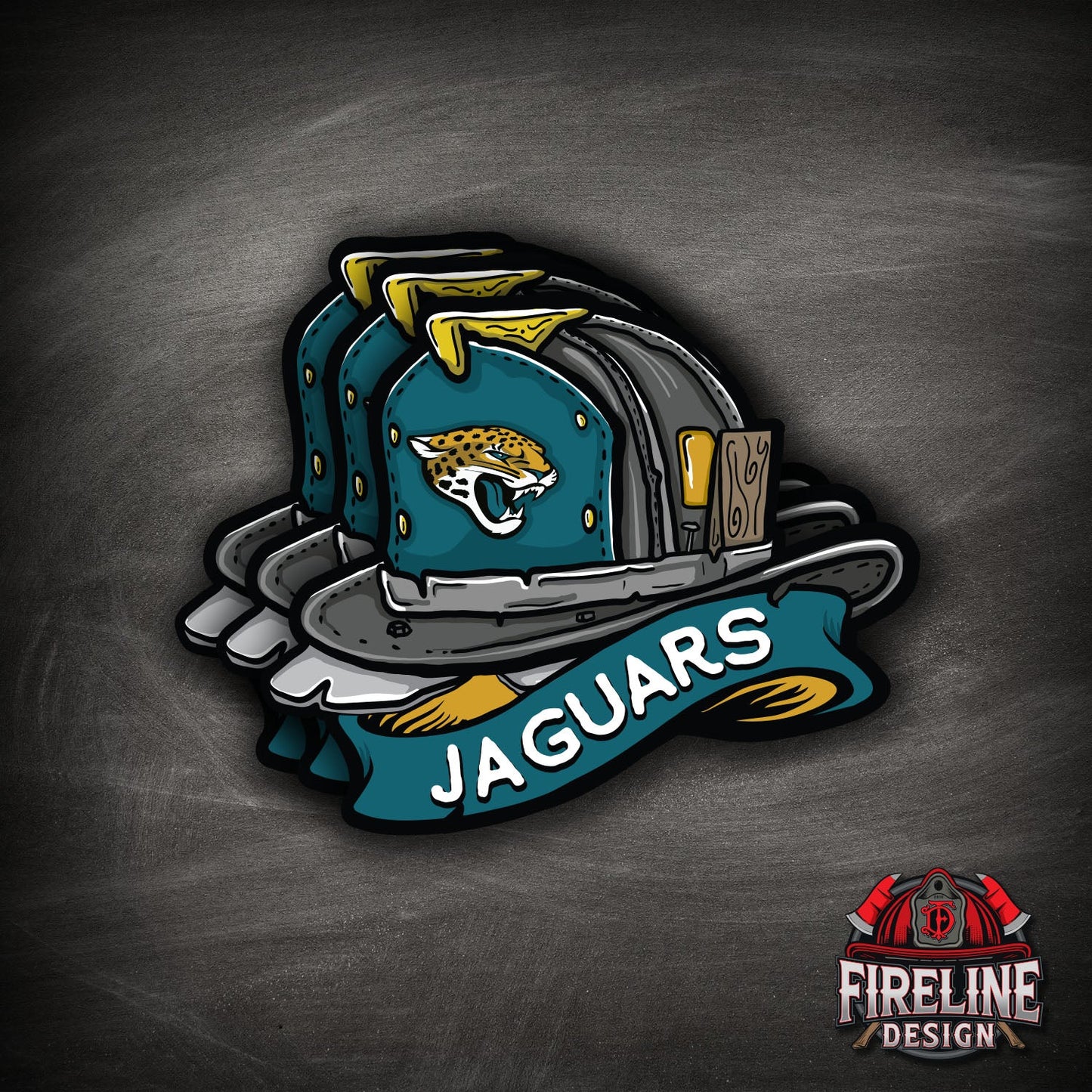 NFL Fire Helmet Sticker - 3 PACK