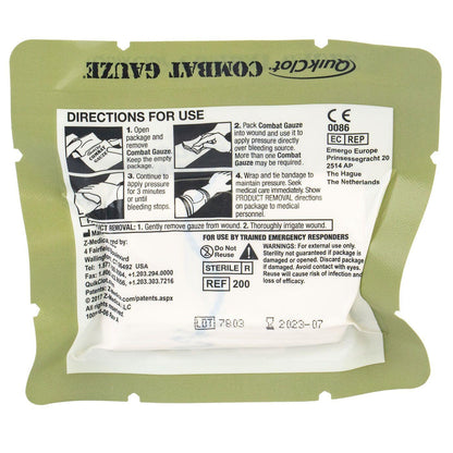 QUICKCLOT Z-FOLD VACUUM PACKET HEMOSTATIC COMBAT GAUZE