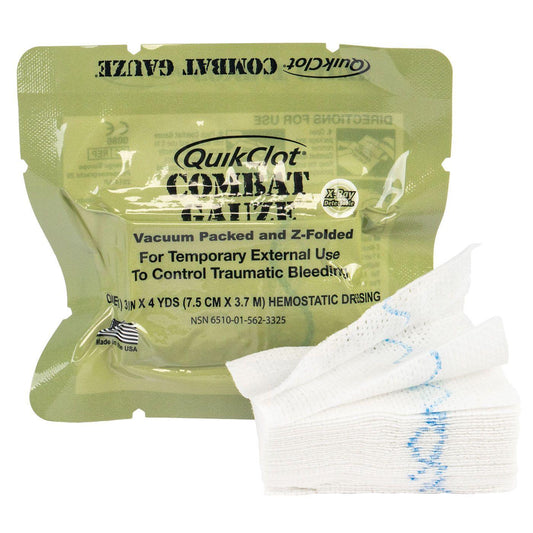 QUICKCLOT Z-FOLD VACUUM PACKET HEMOSTATIC COMBAT GAUZE