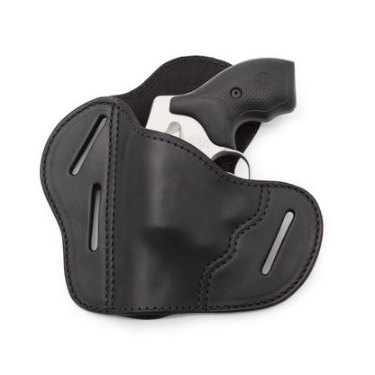 The Ultimate Leather Gun Holster | 3 Slot Pancake Style Belt Holster | Handmade in the USA! | J-Frame & 38 special - Lifetime Warranty